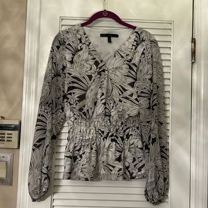 Brand New Black House White Market floral blouse